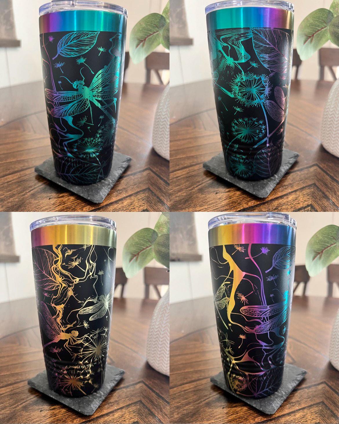 20 oz. Engraved Dragonfly Tumbler