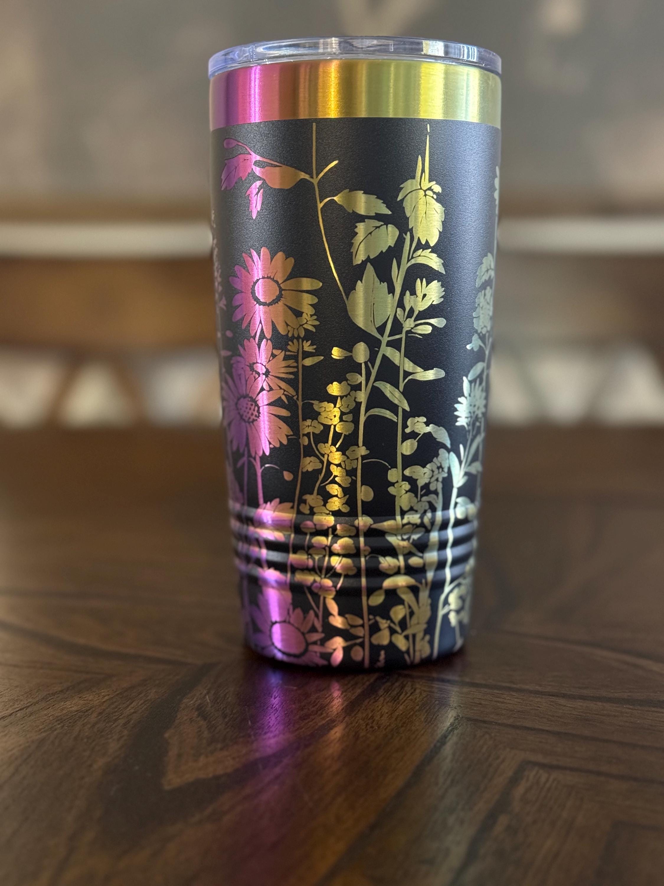 Limited Edition 20 oz. Engraved Wildflower Tumbler