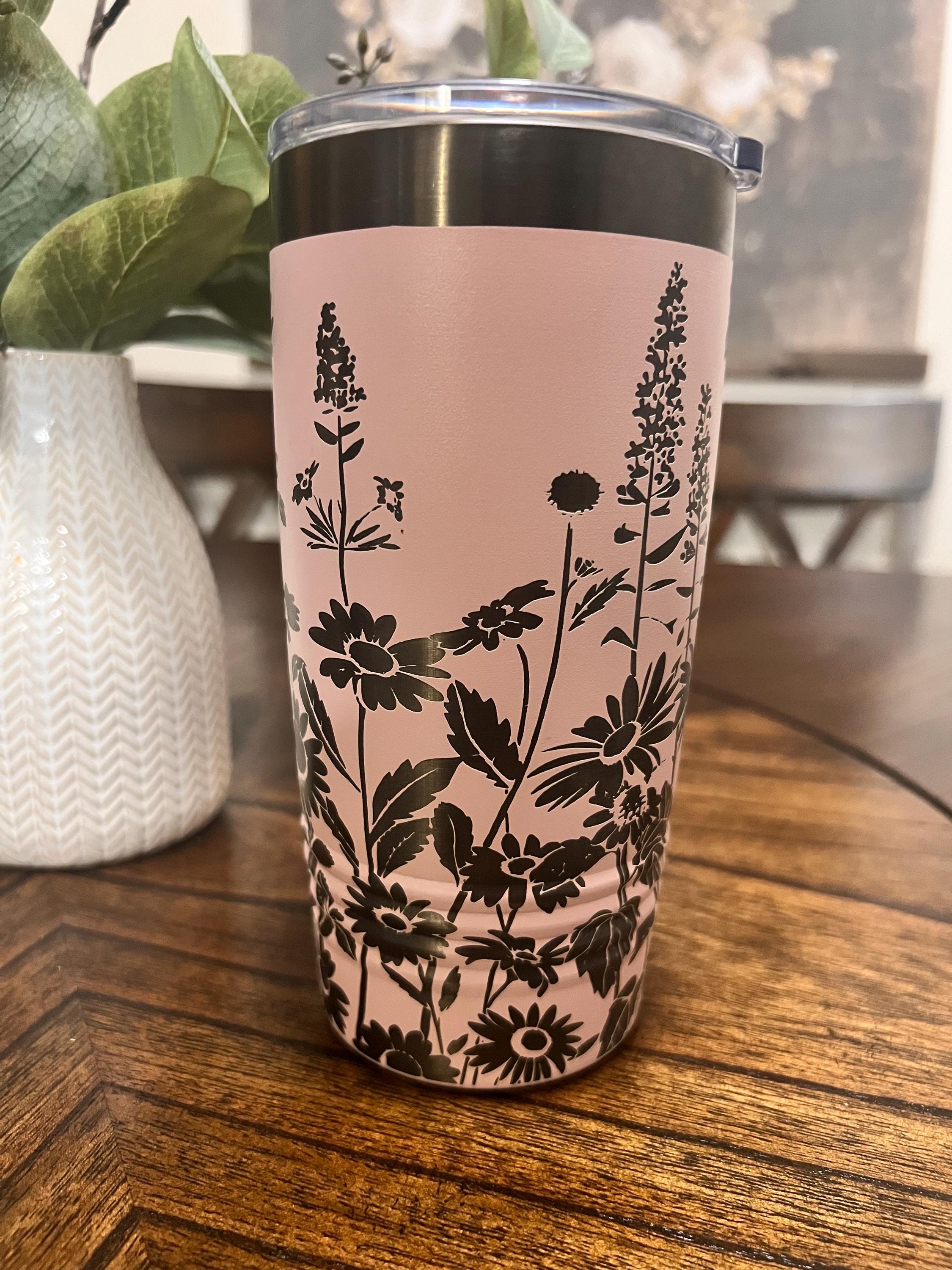 Limited Edition 20 oz. Engraved Wildflower Tumbler