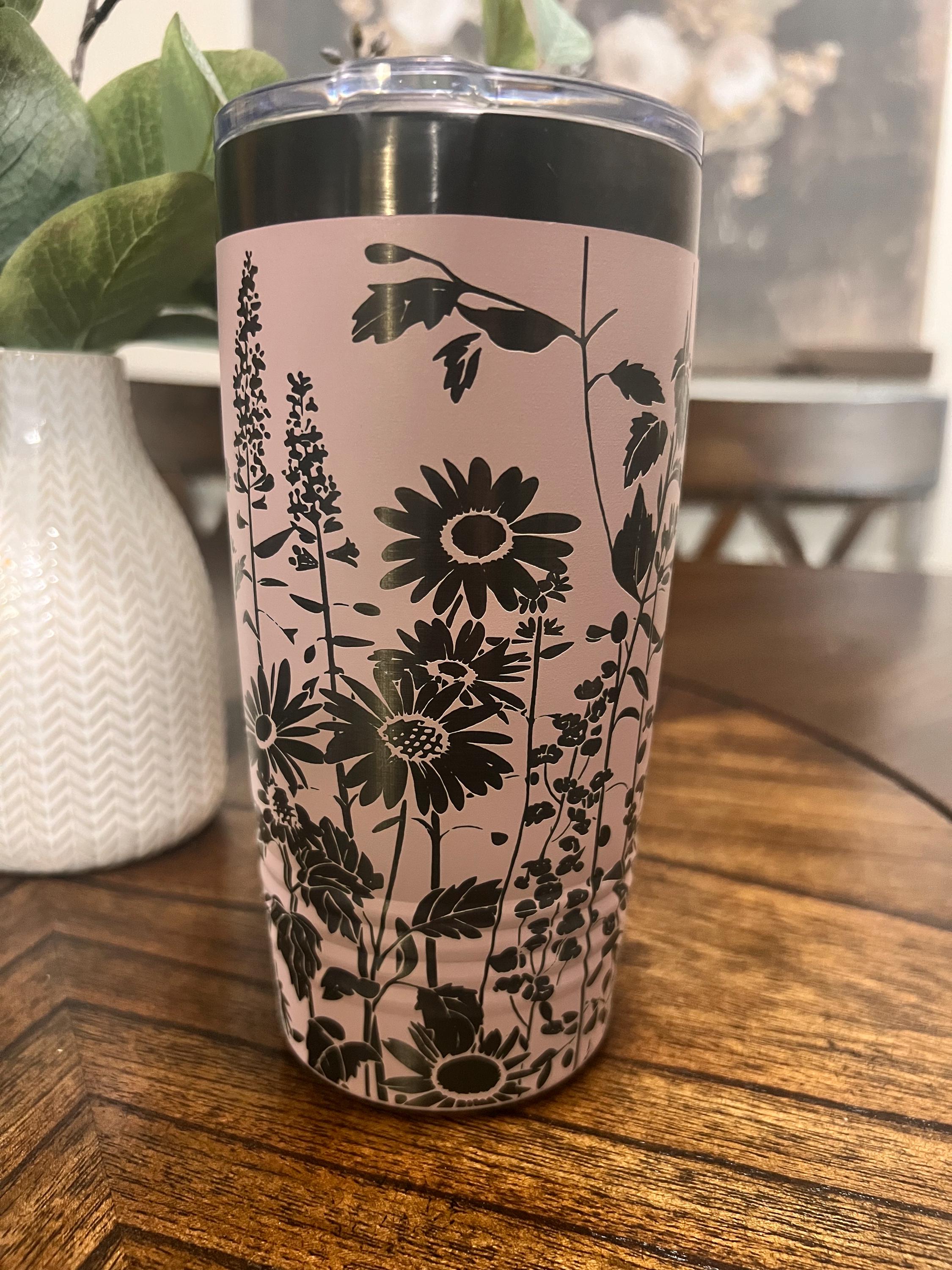 Limited Edition 20 oz. Engraved Wildflower Tumbler