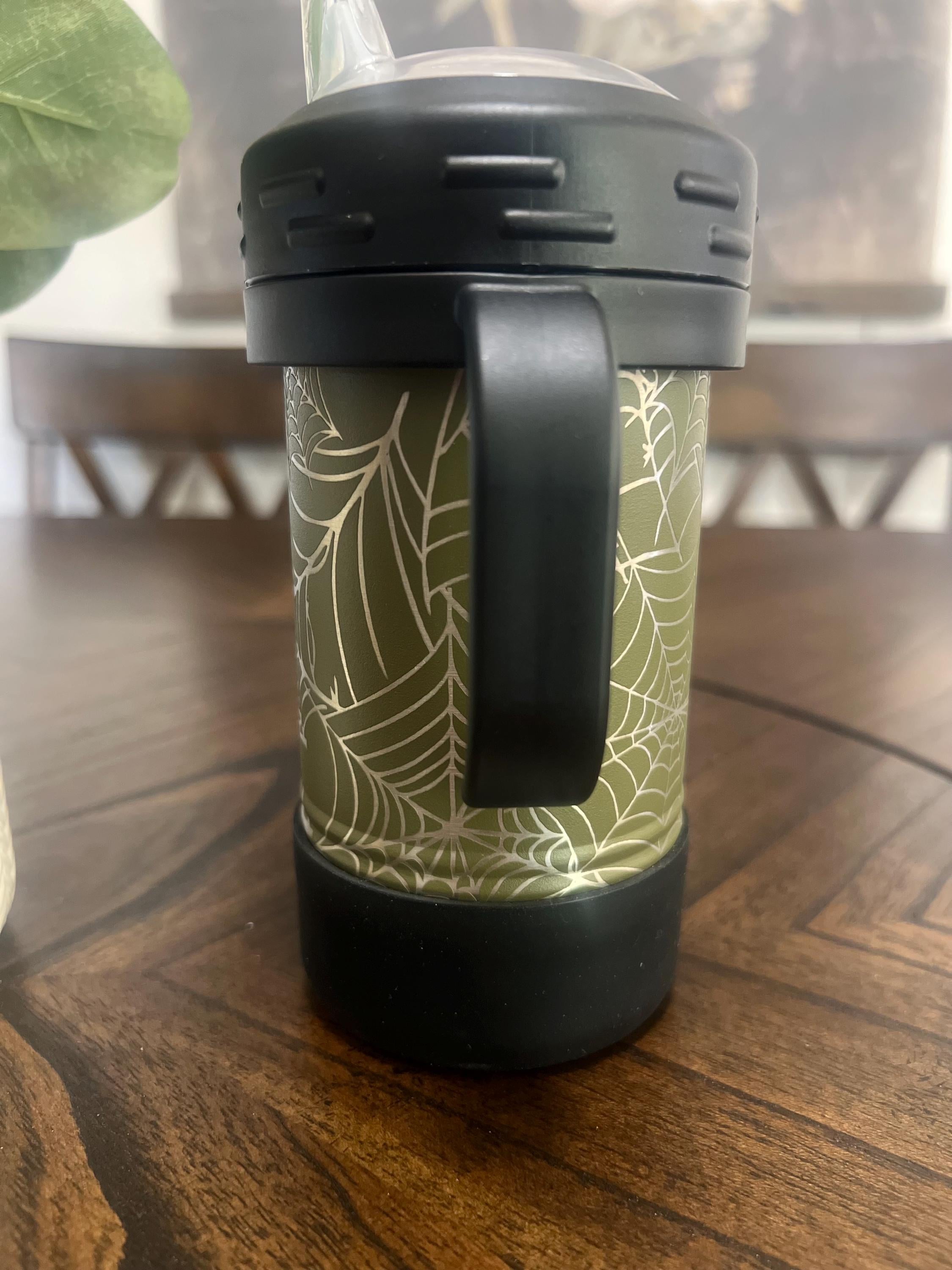 10 oz Engraved Spider Web Sippy Cup
