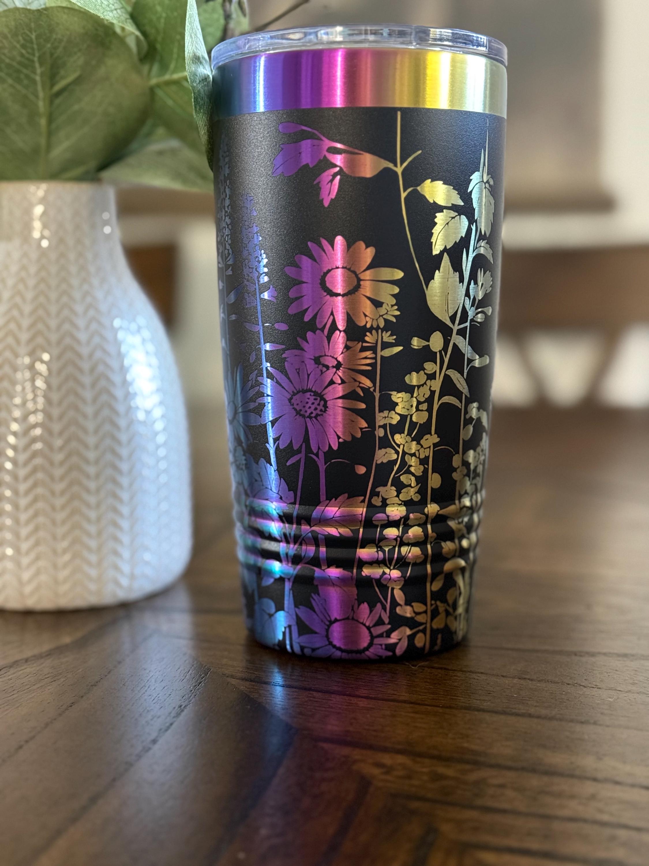 Limited Edition 20 oz. Engraved Wildflower Tumbler