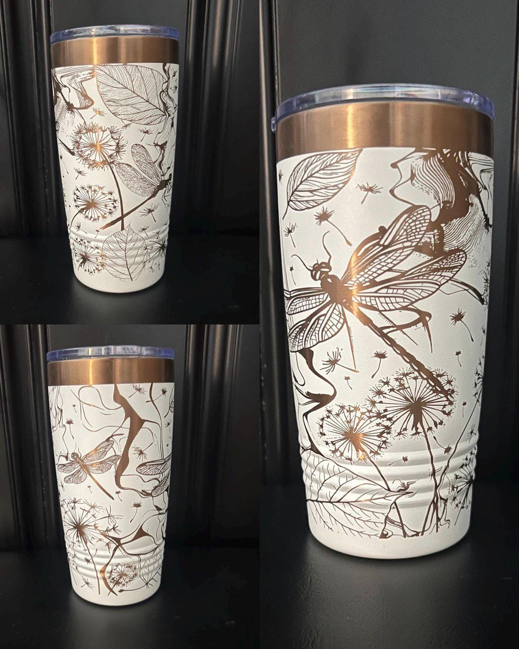 20 oz. Engraved Dragonfly Tumbler