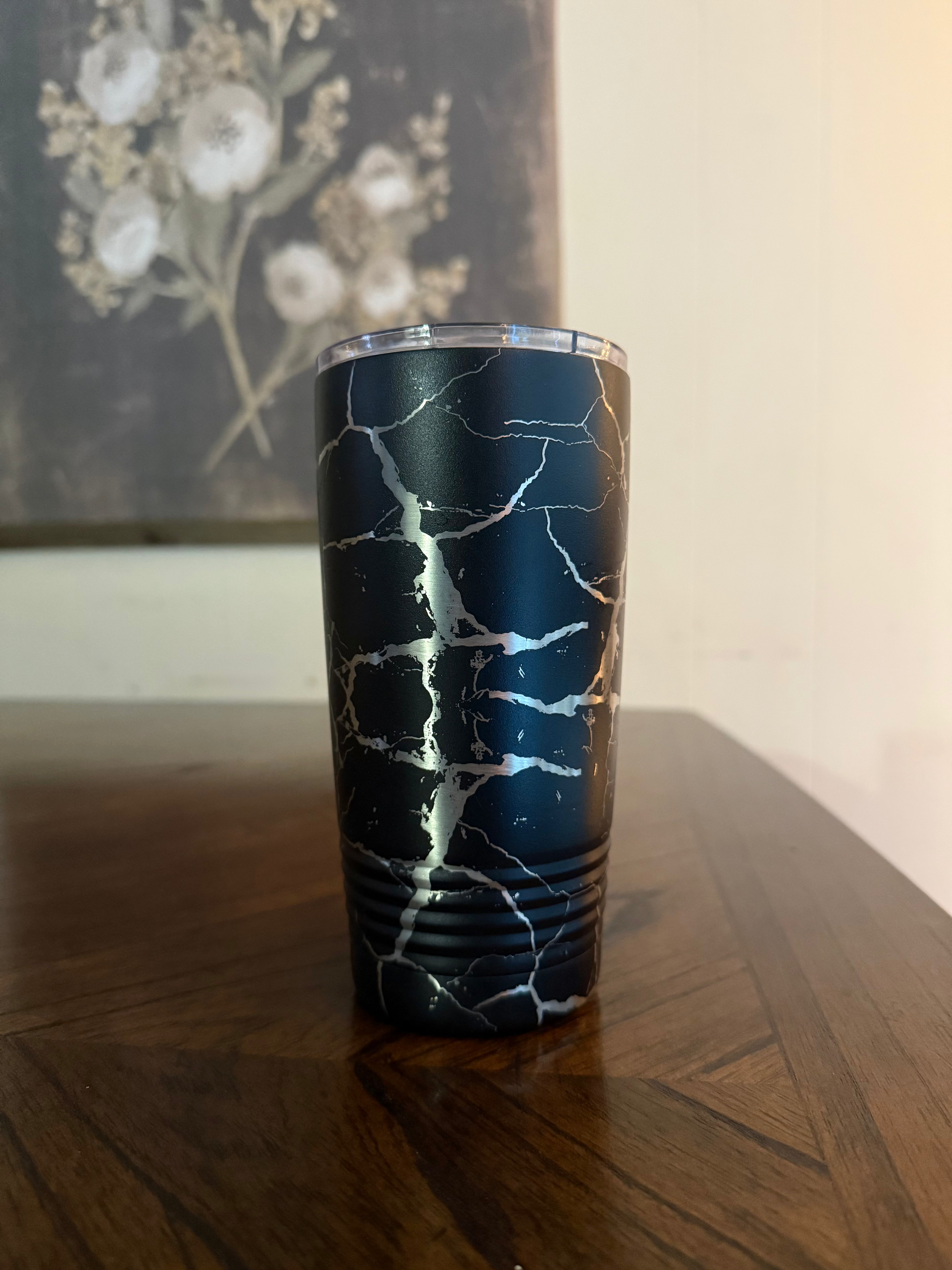 20 oz. Black Marble Polar Camel